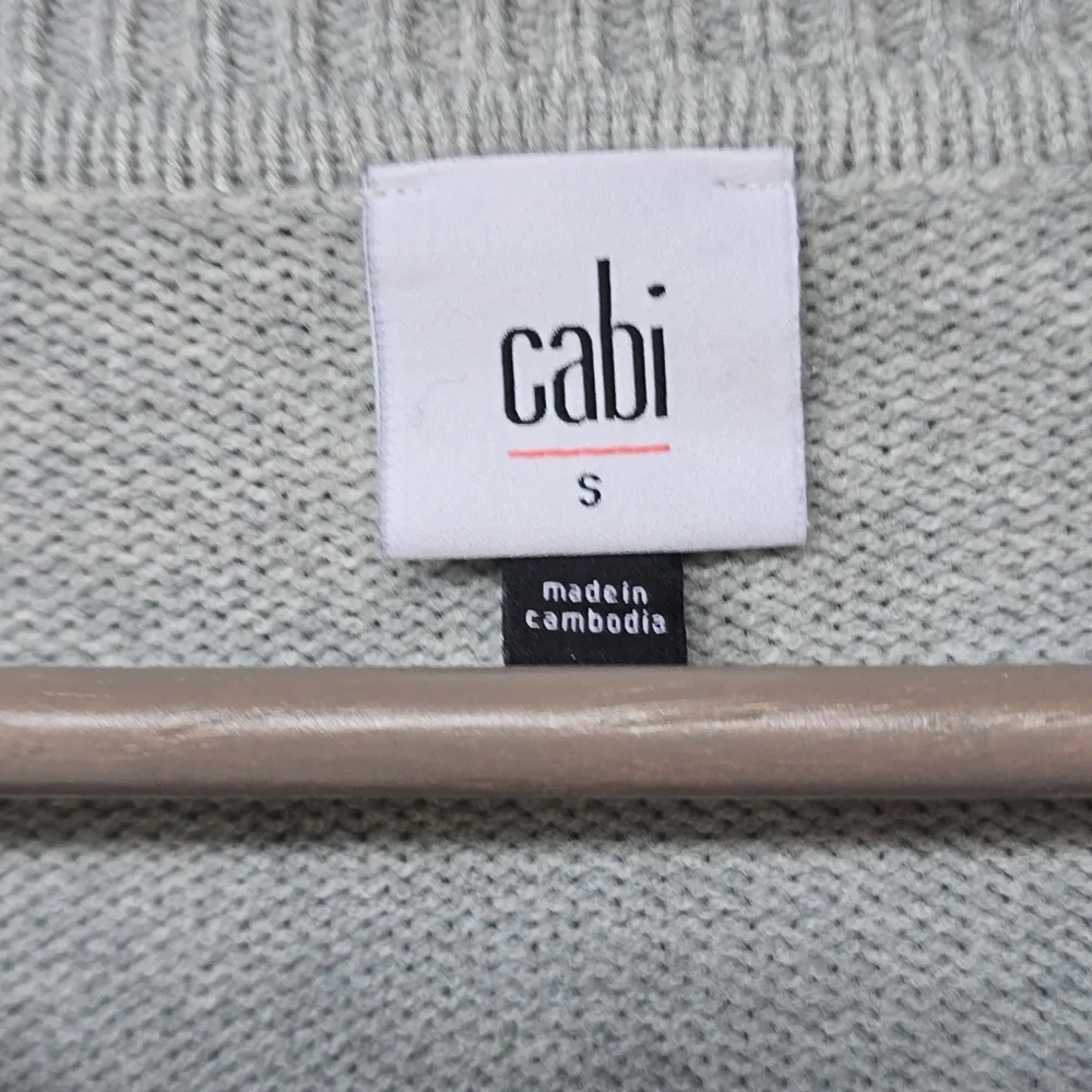 CAbi Gray Sweater with Bird Embroidery - Picture 9 of 11